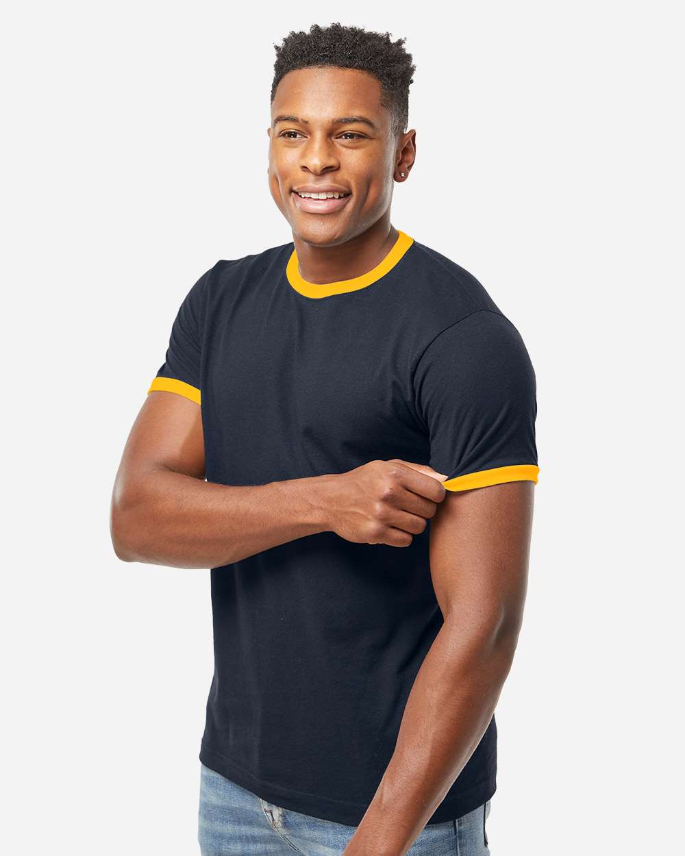 Navy/Gold - Model Side 
