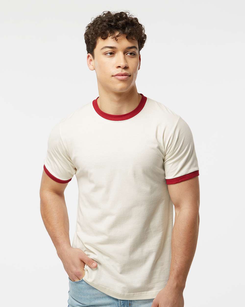 Vintage White/ Rio Red - Model Front 