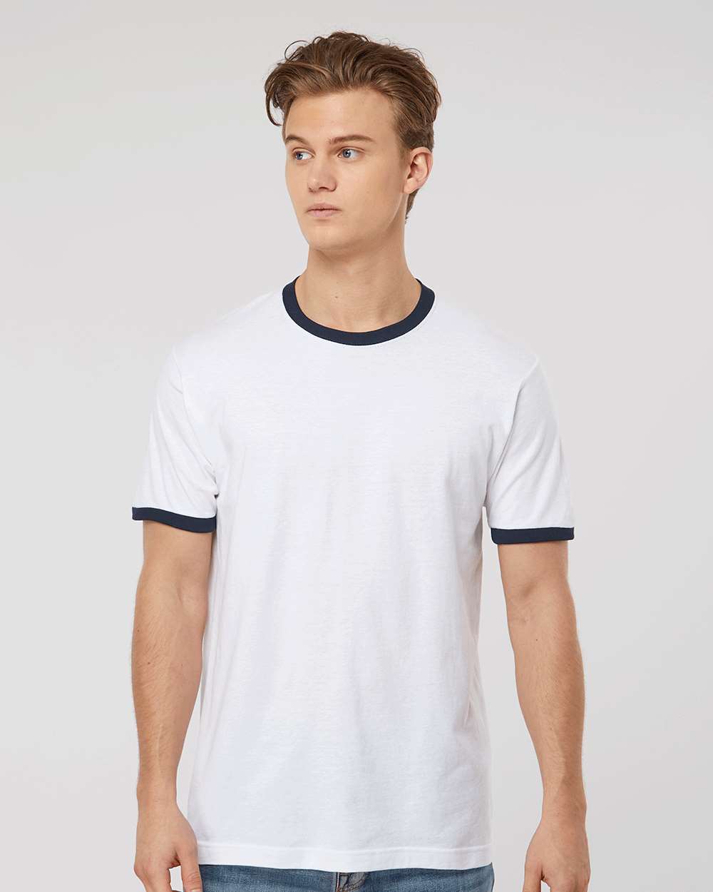 White/Navy - Model Front 