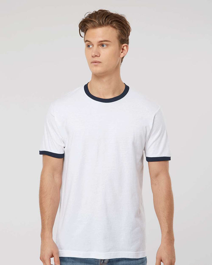 White/Navy - Model Front 