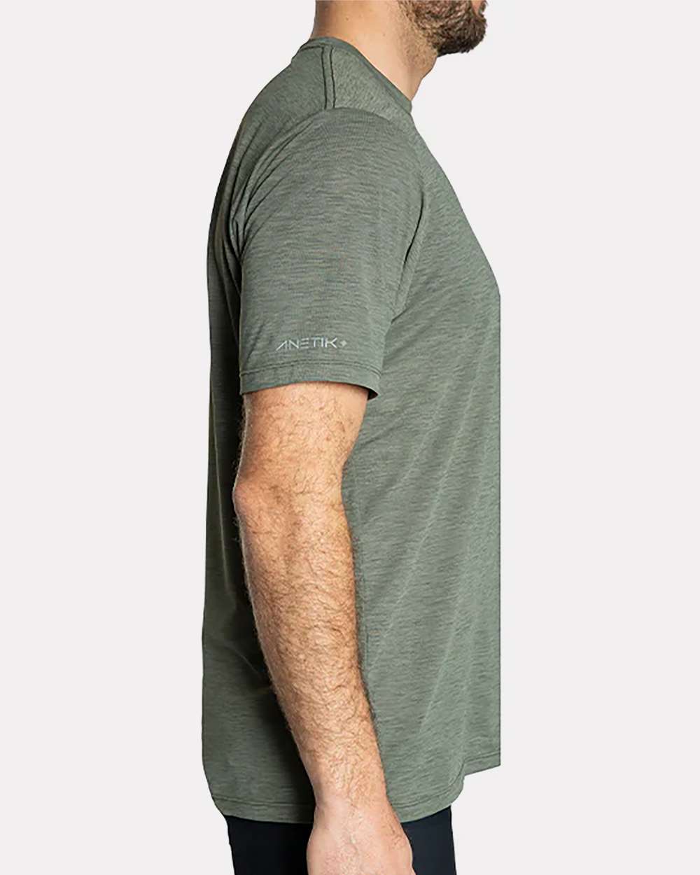 Dark Olive Heathered - Model Side 
