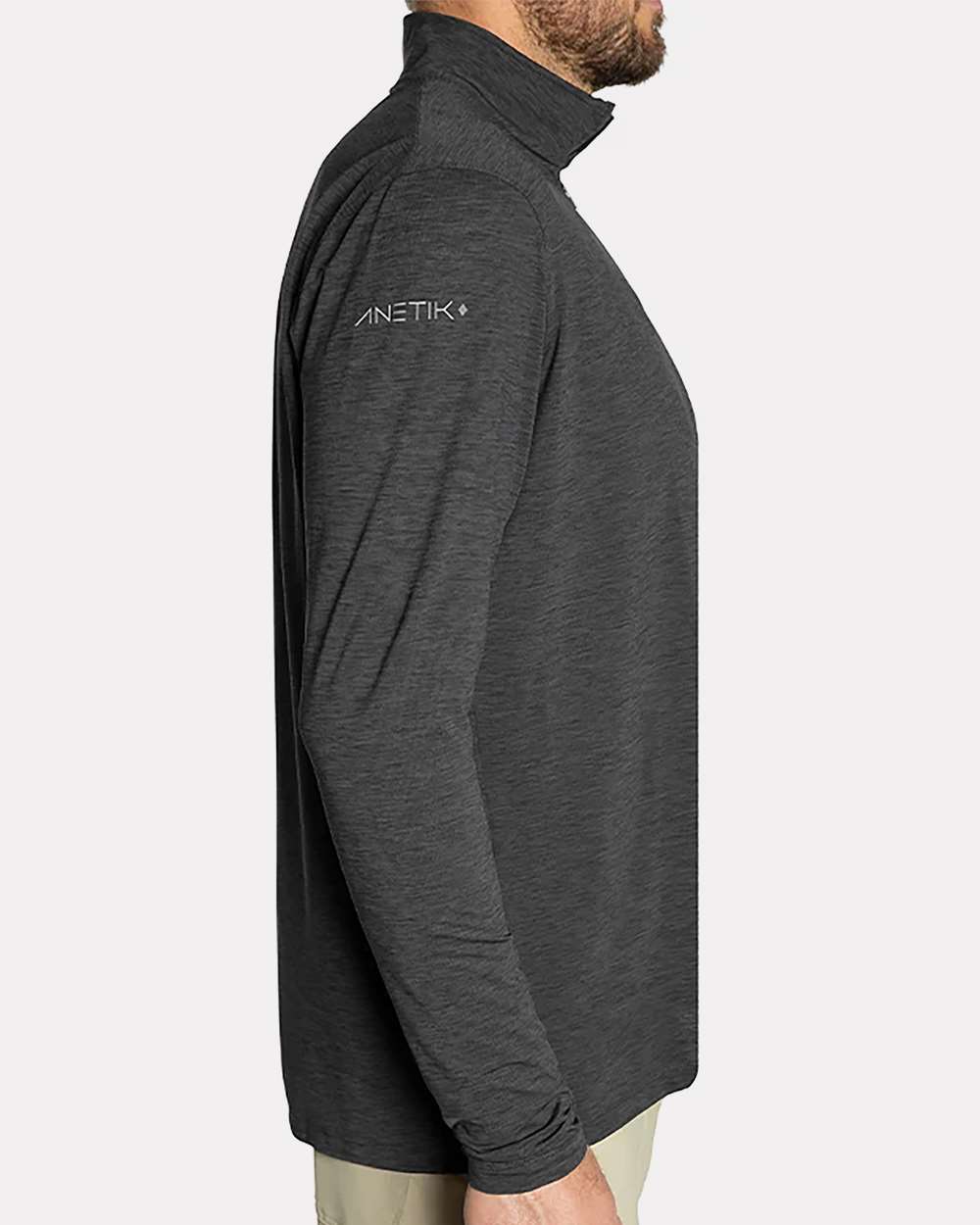 Charcoal Heathered - Model Side 