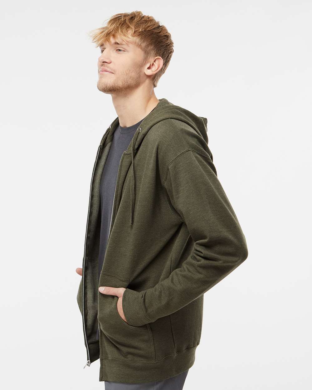 Army Heather - Model Side 