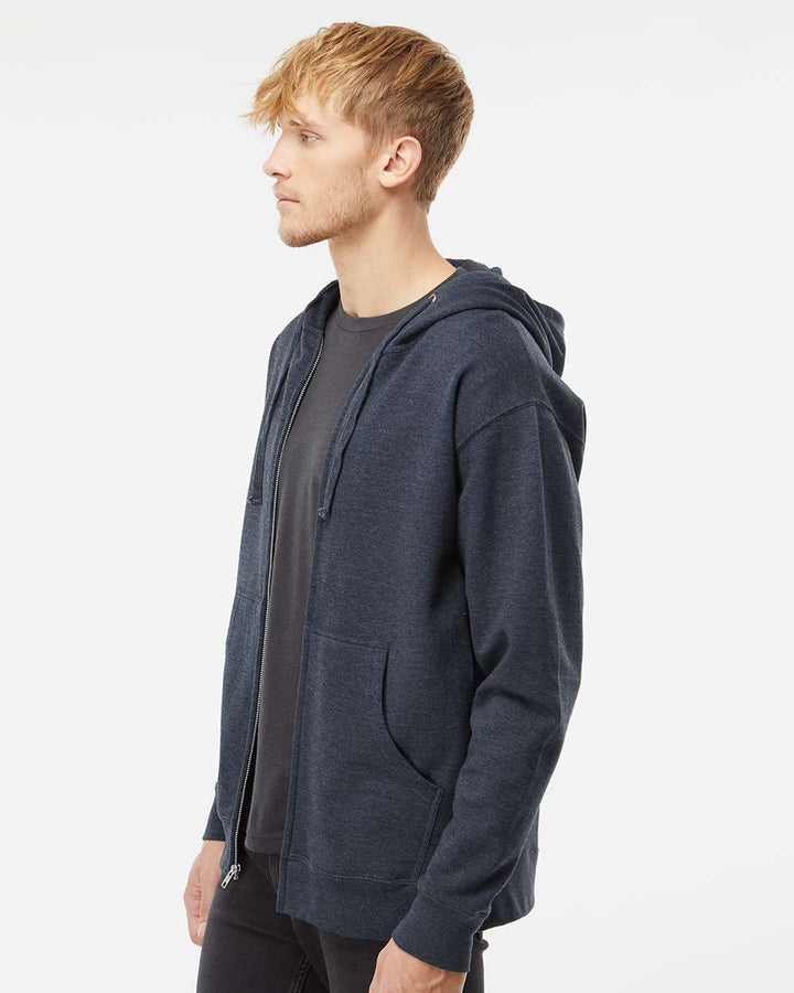 Classic Navy Heather - Model Side 