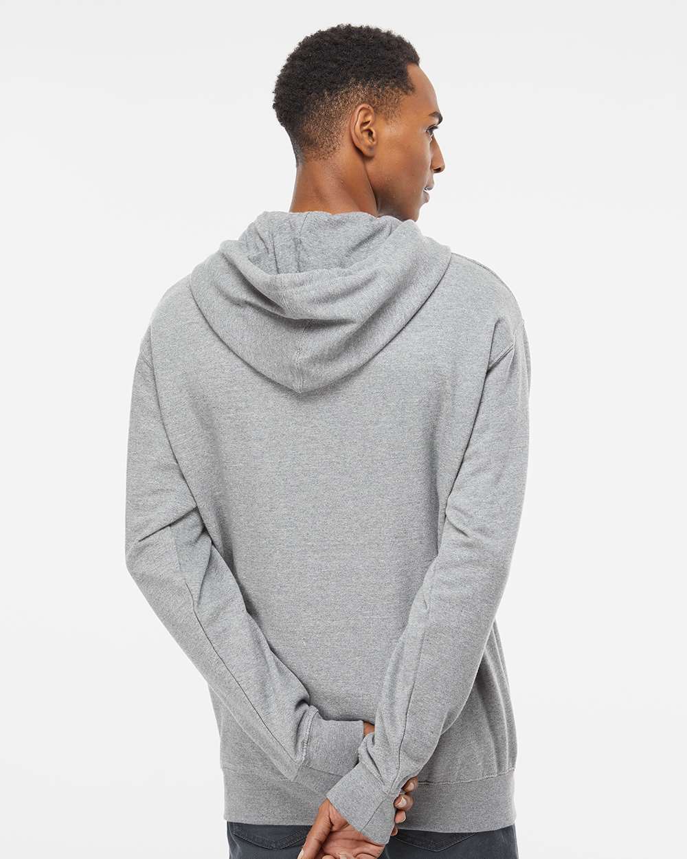 Grey Heather - Model Back 