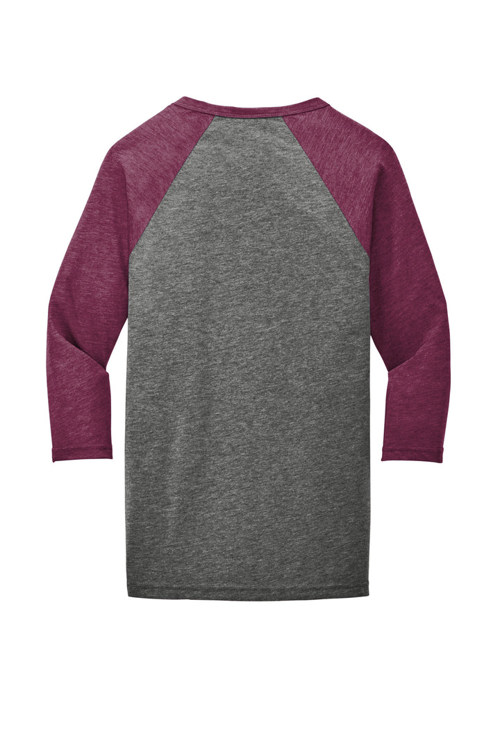Grey/Maroon Triblend - Back 