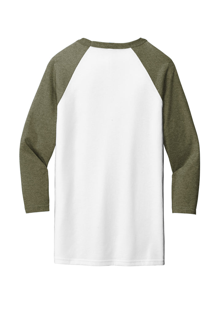 White/ Heather Olive - Back 