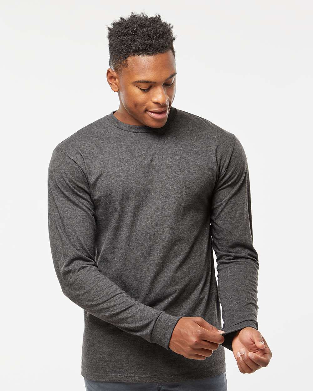 Heather Charcoal - Model Front 