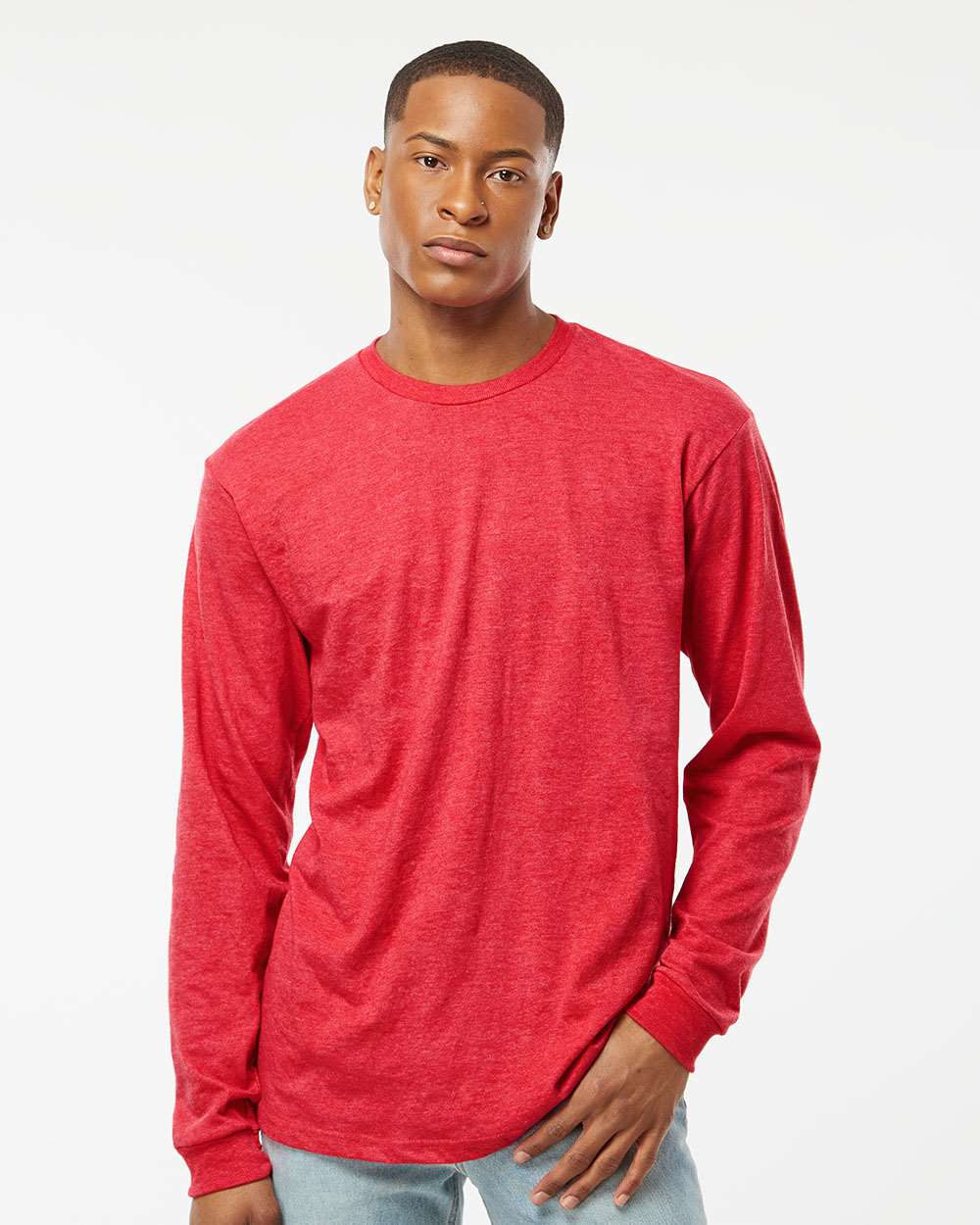 Heather Red - Model Front 