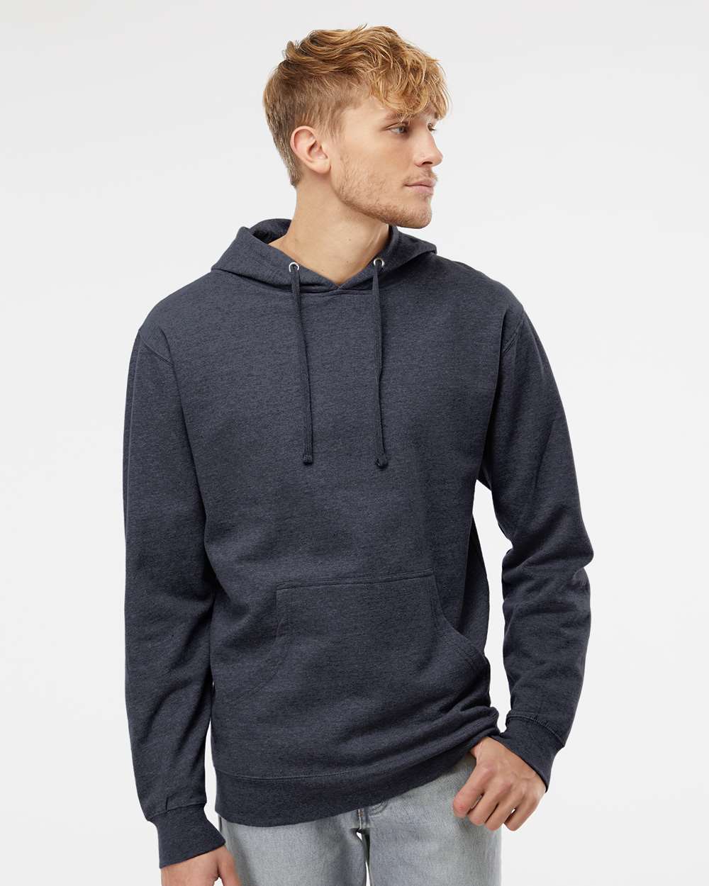 Classic Navy Heather - Model Front 