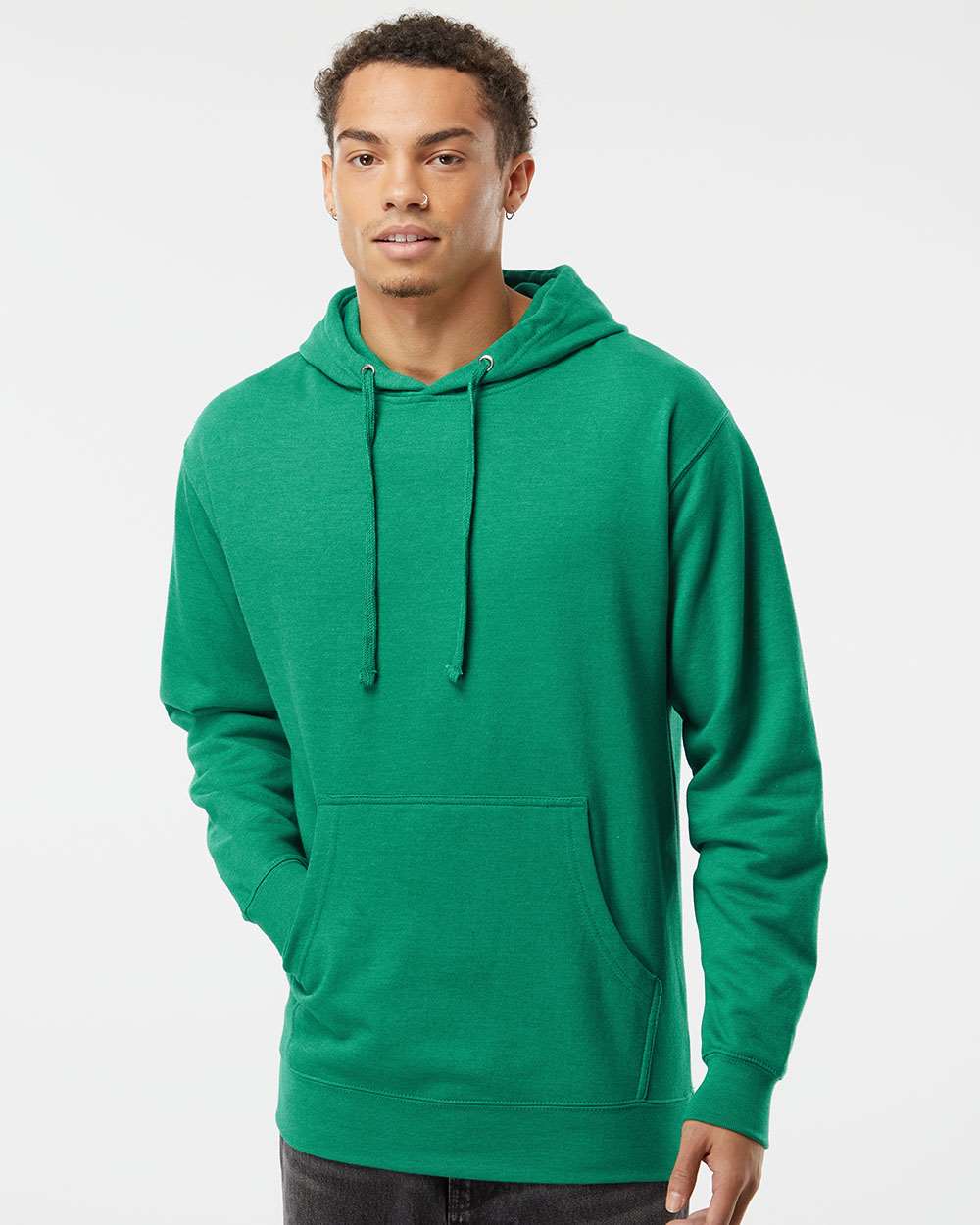 Kelly Green Heather - Model Front 