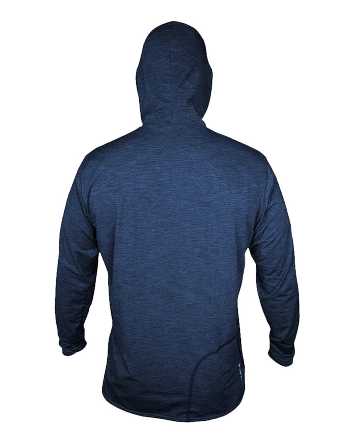 Navy Heathered - Back 