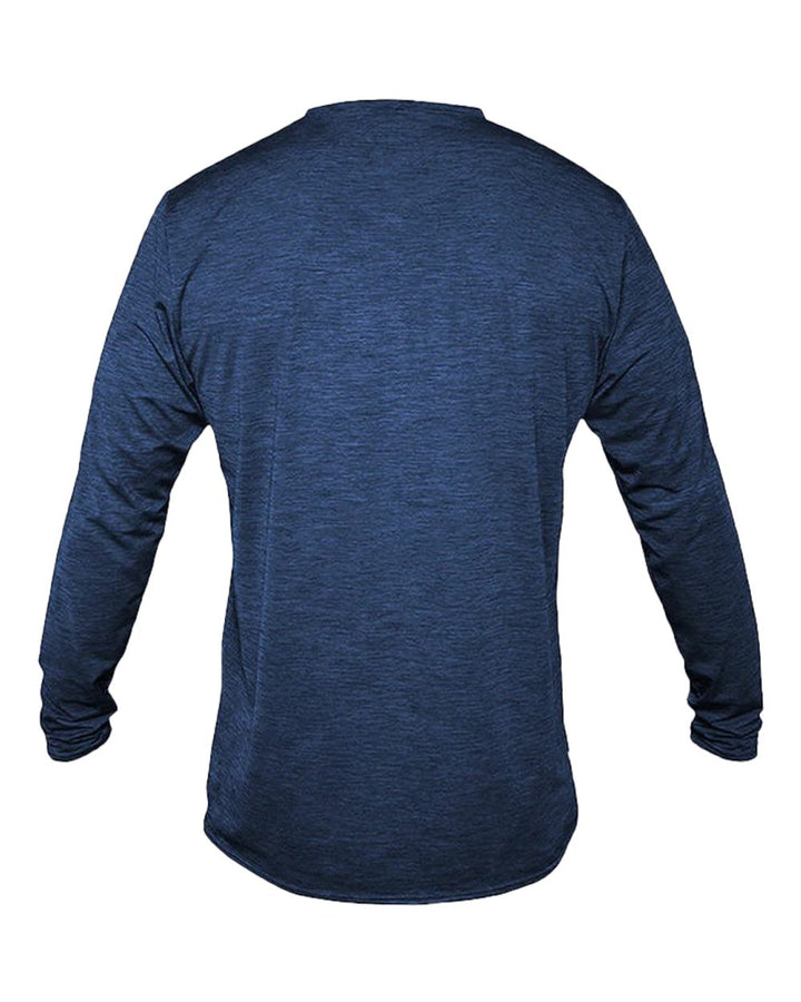 Navy Heathered - Back 