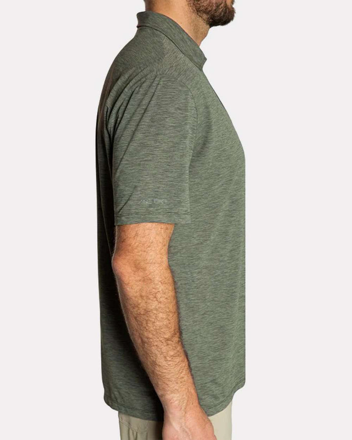 Dark Olive Heathered - Model Side 