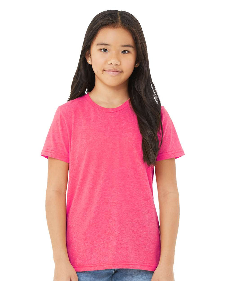 Charity Pink Triblend - Model Front 