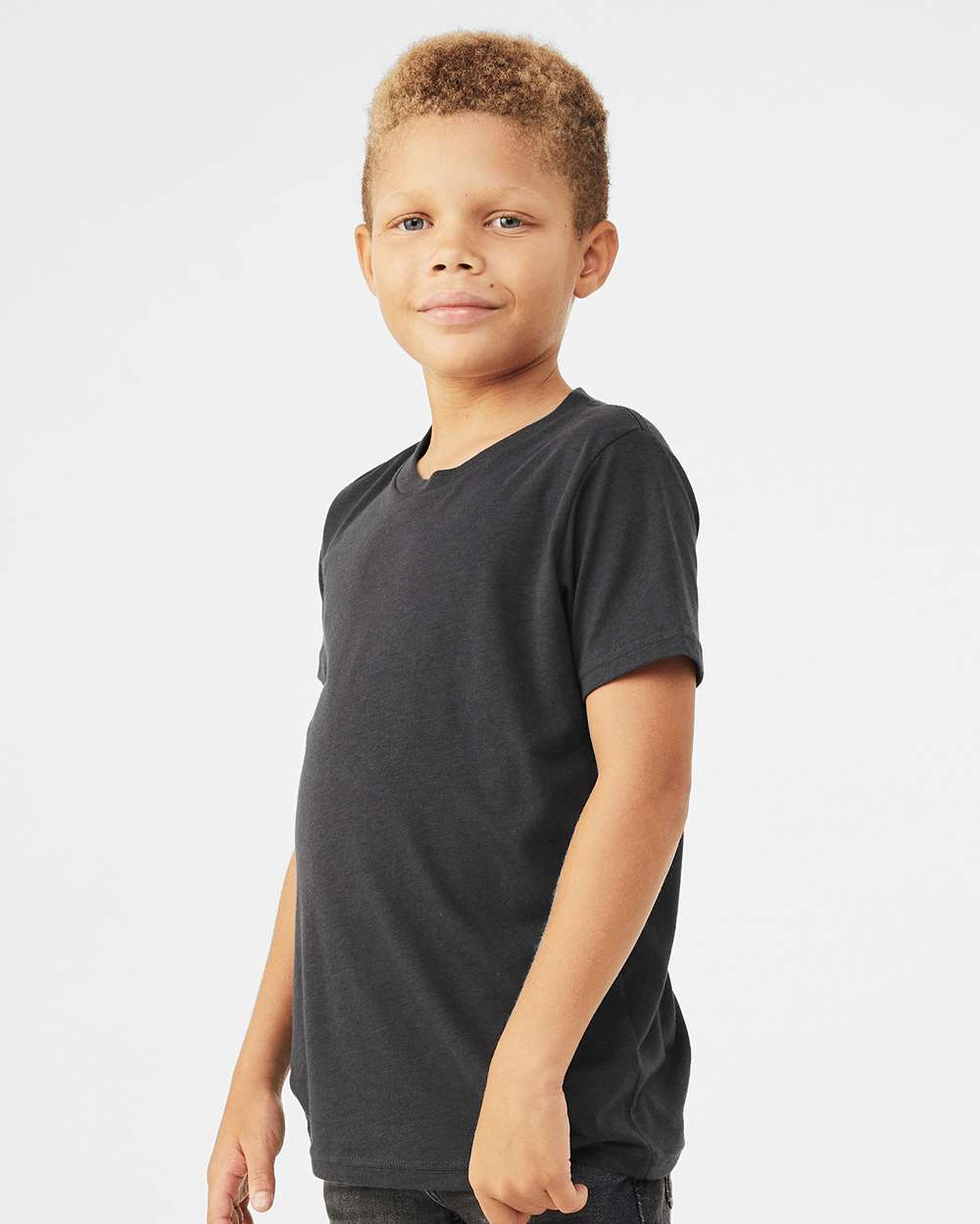 Solid Dark Grey Triblend - Model Side 