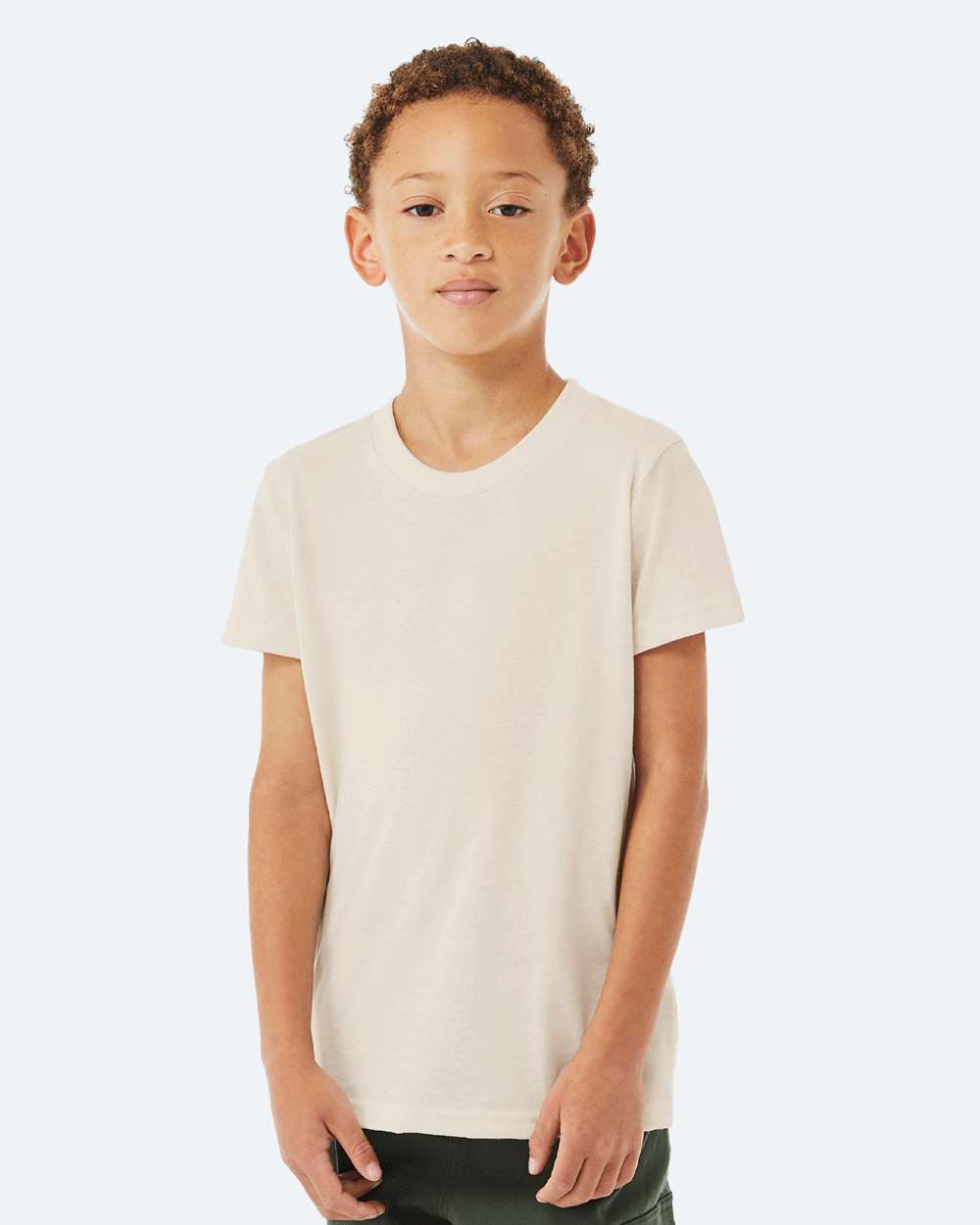 Solid Natural Triblend - Model Side 