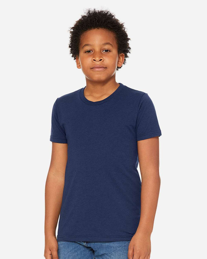 Solid Navy Triblend - Model Front 