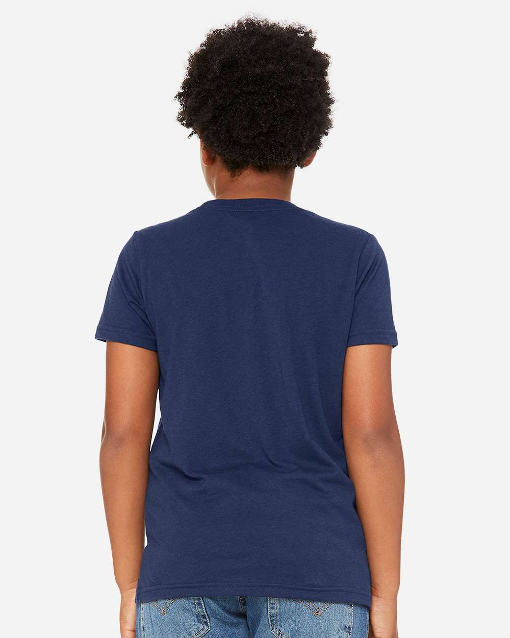 Solid Navy Triblend - Model Back 