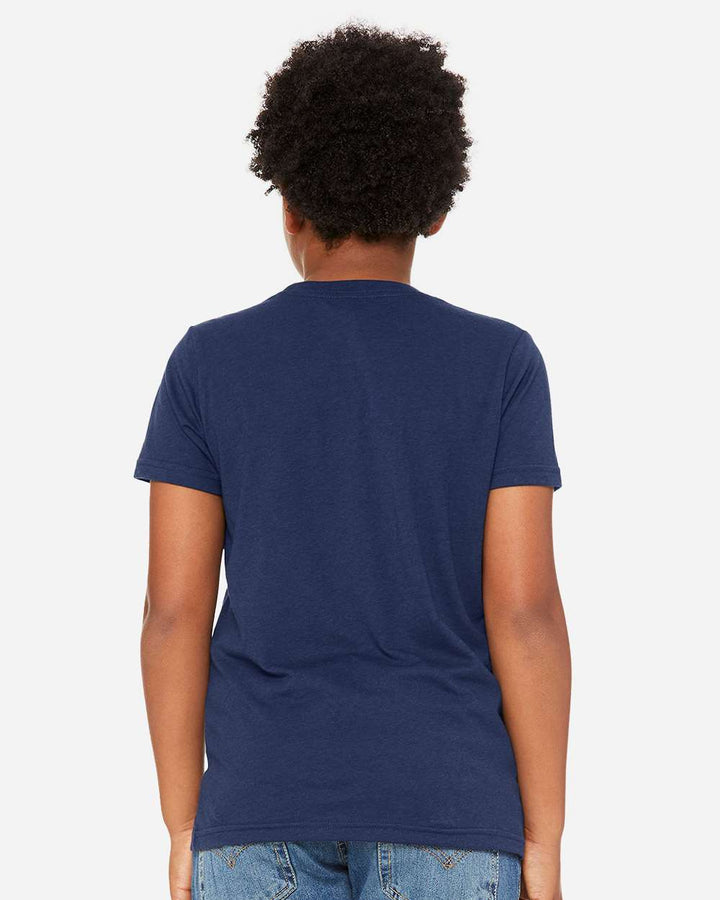 Solid Navy Triblend - Model Back 