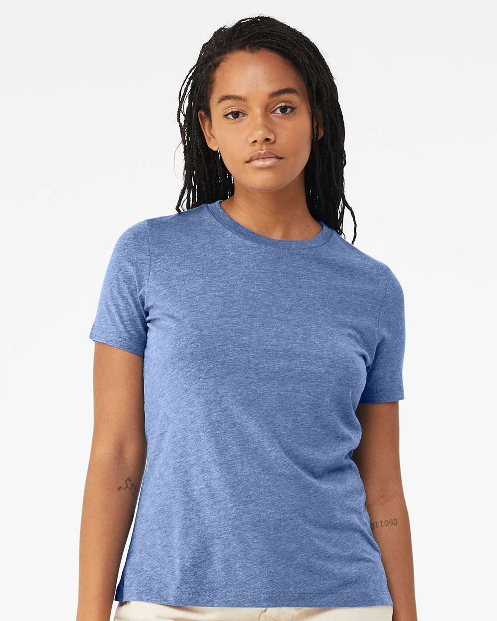 Blue Triblend - Model Front 
