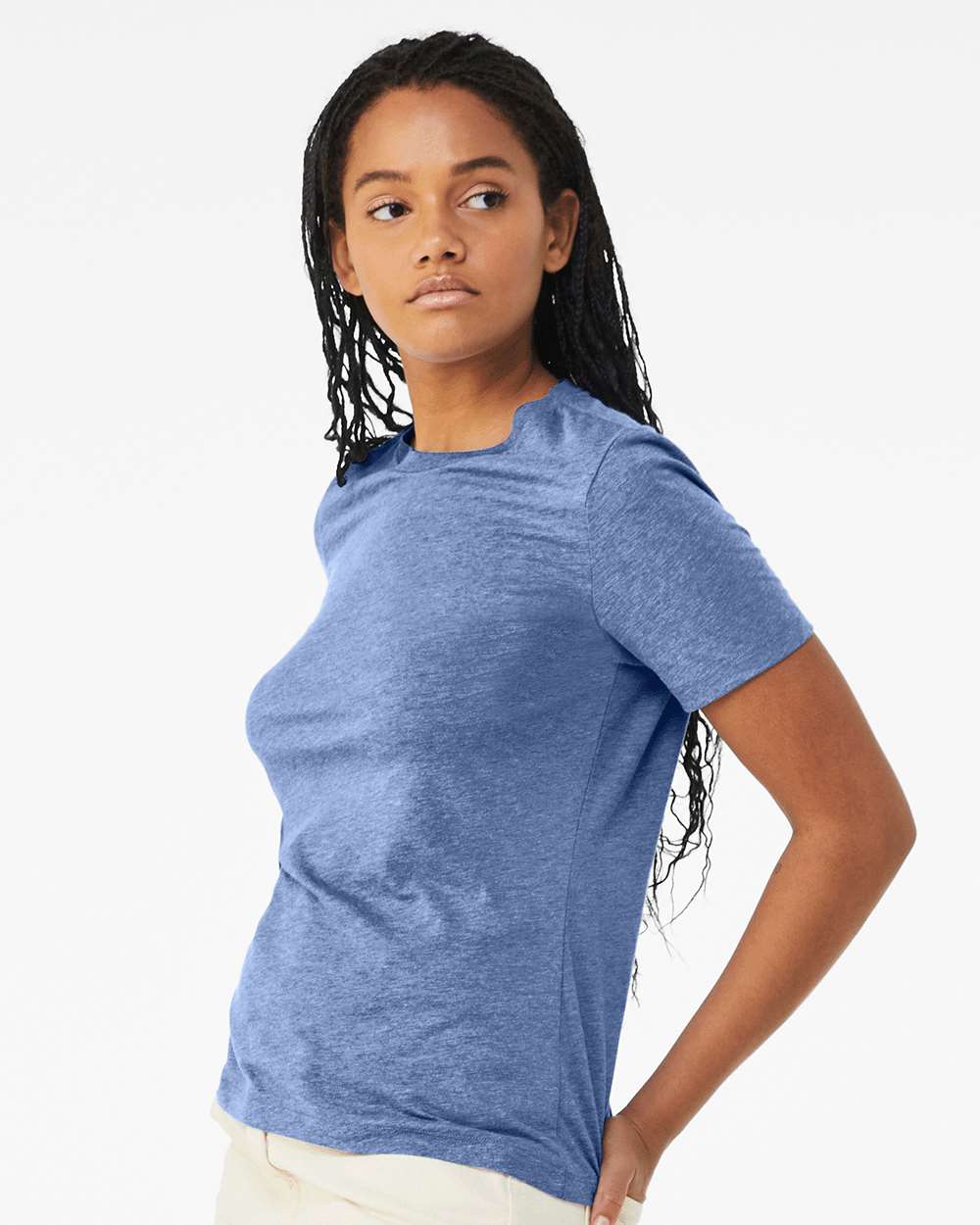 Blue Triblend - Model Side 