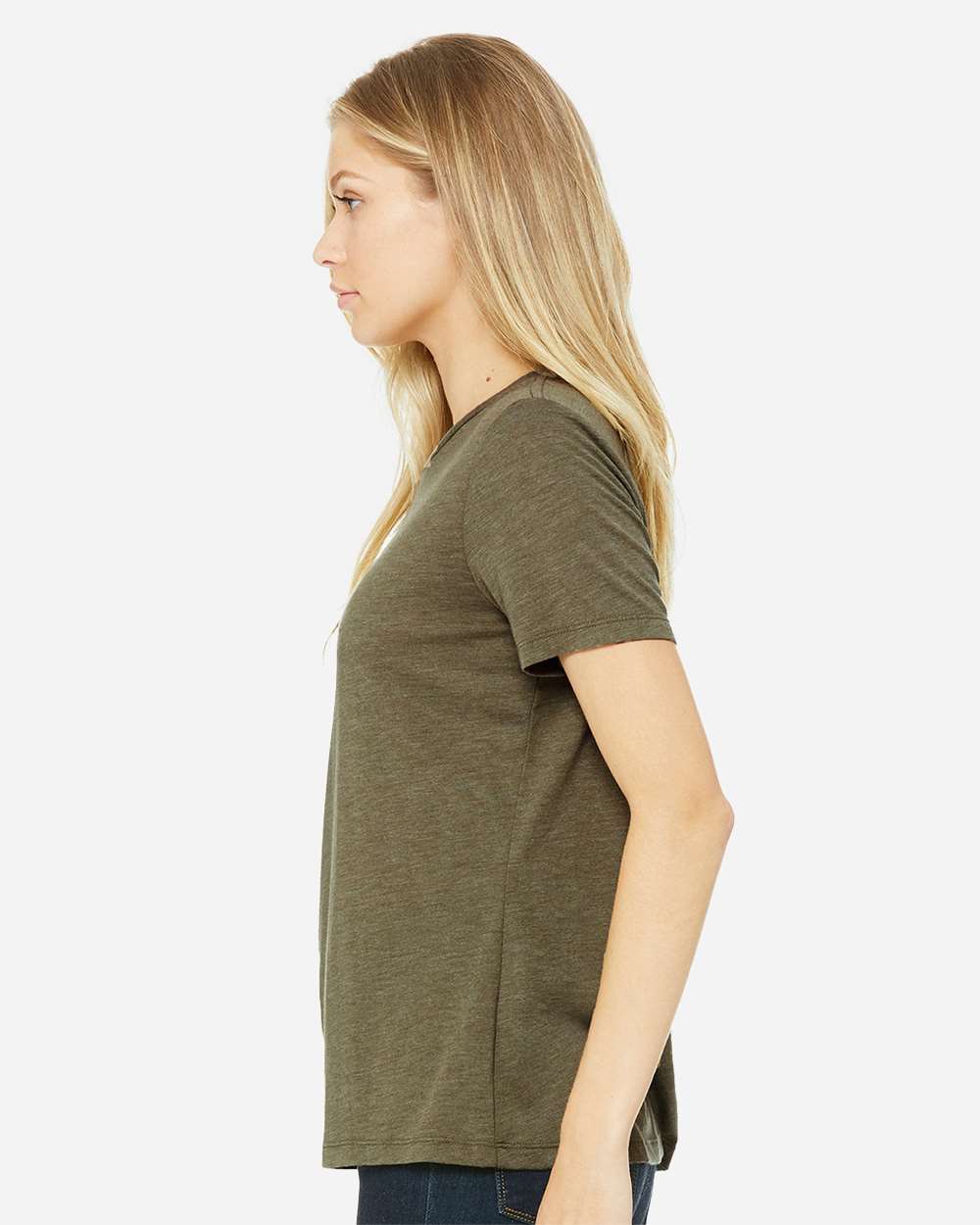 Olive Triblend - Model Side 