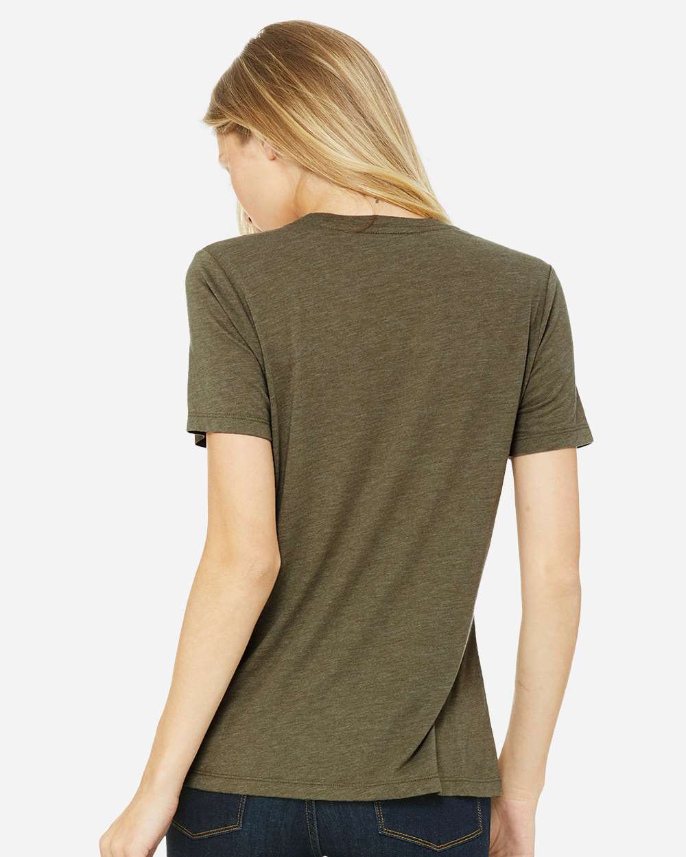 Olive Triblend - Model Back 