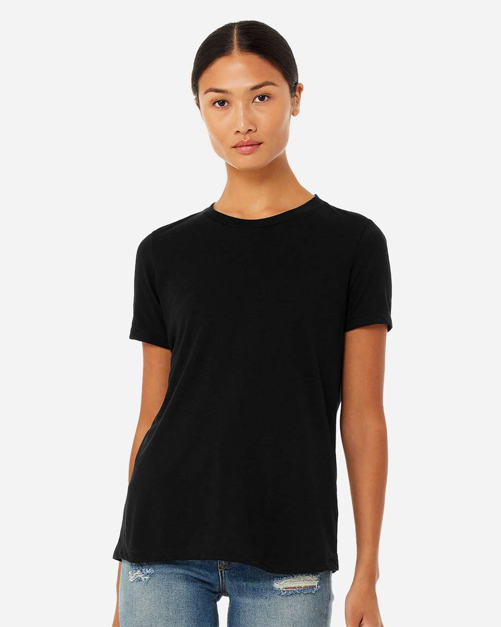 Solid Black Triblend - Model Front 