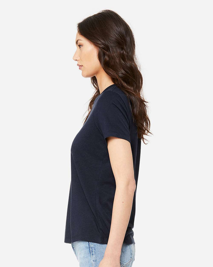 Solid Navy Triblend - Model Side 