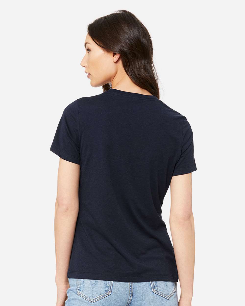 Solid Navy Triblend - Model Back 