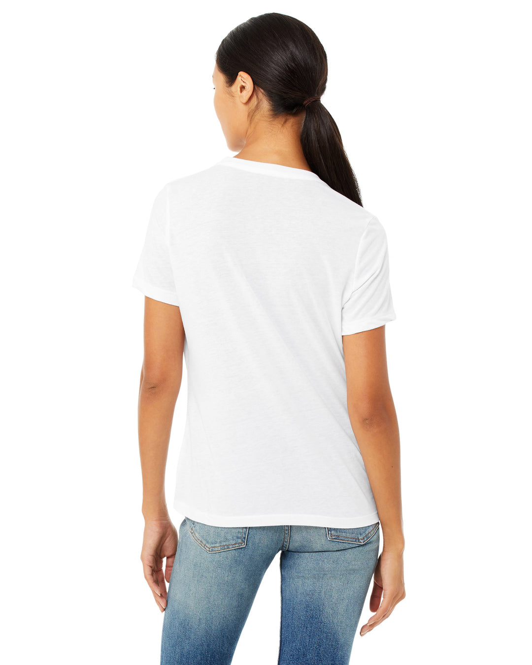 Solid White Triblend - Back 