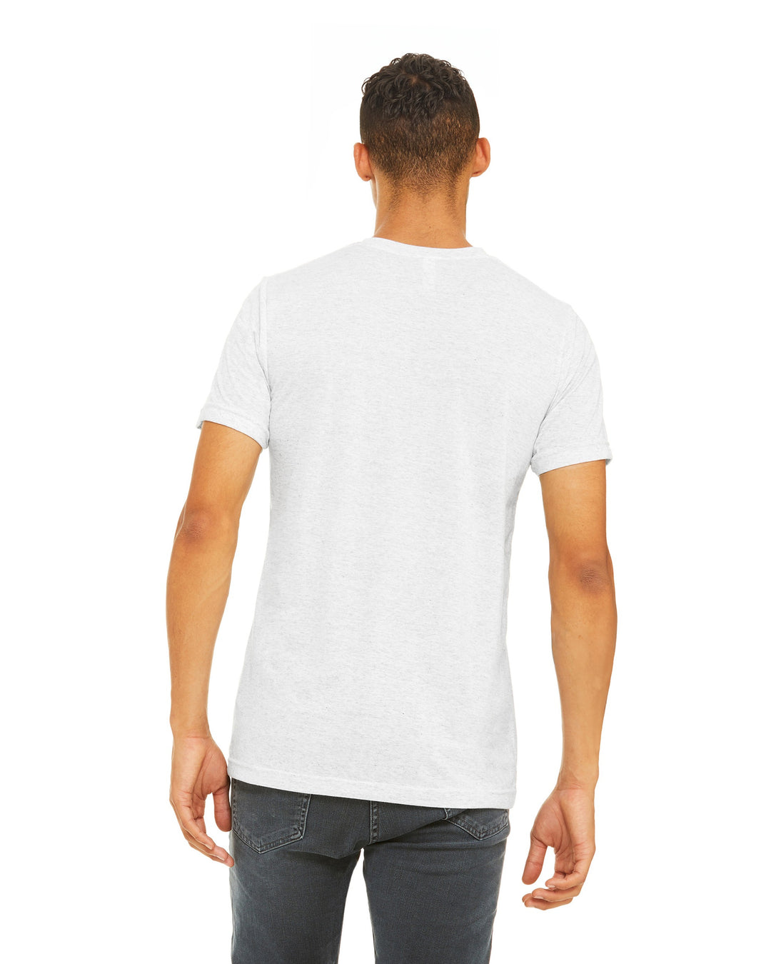 White Fleck Triblend - Back 